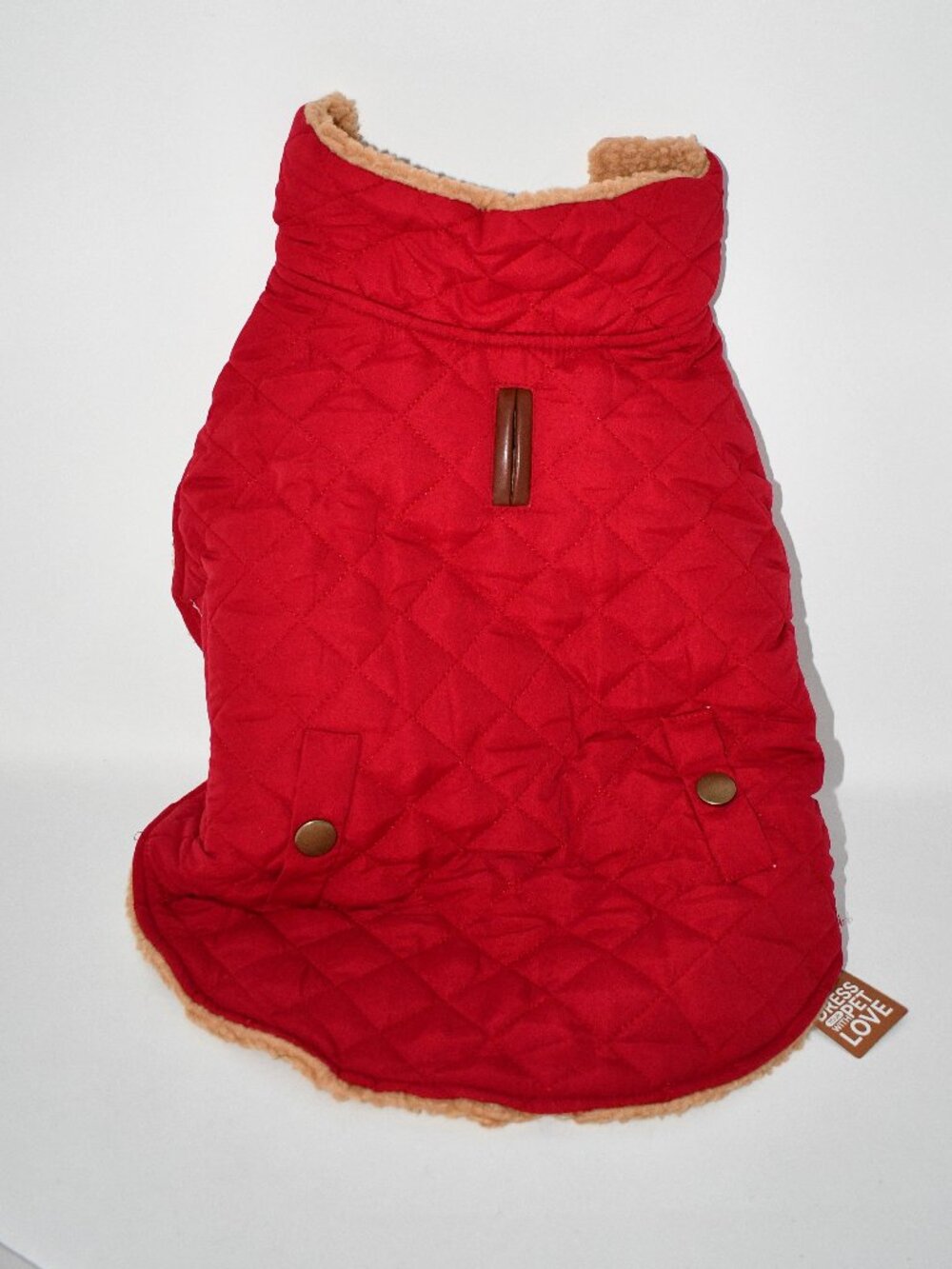 Azuza Waterproof Dog Jacket, Red, XL, Fleece Lined Winter Dog Coat, NWT